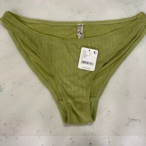 (NWT) FREE PEOPLE INTIMATELY Pointelle Bikini Undies #8166, "Palm" - L